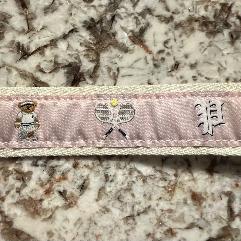 Polo Ralph Lauren Pink Tennis Bear Canvas Belt – Kids XS / Extra Small – NWT